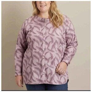 Duluth Trading Co. NWT Women's Purple Wrinklefighter Feathers Tunic, Size Large